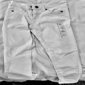 Cat & Jack Girls White Stretchy Skinny Jeans
